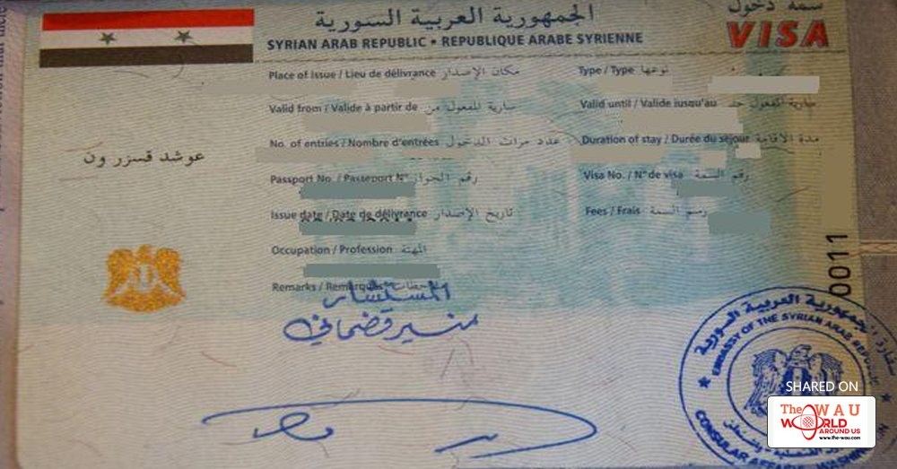 syria visit visa from pakistan